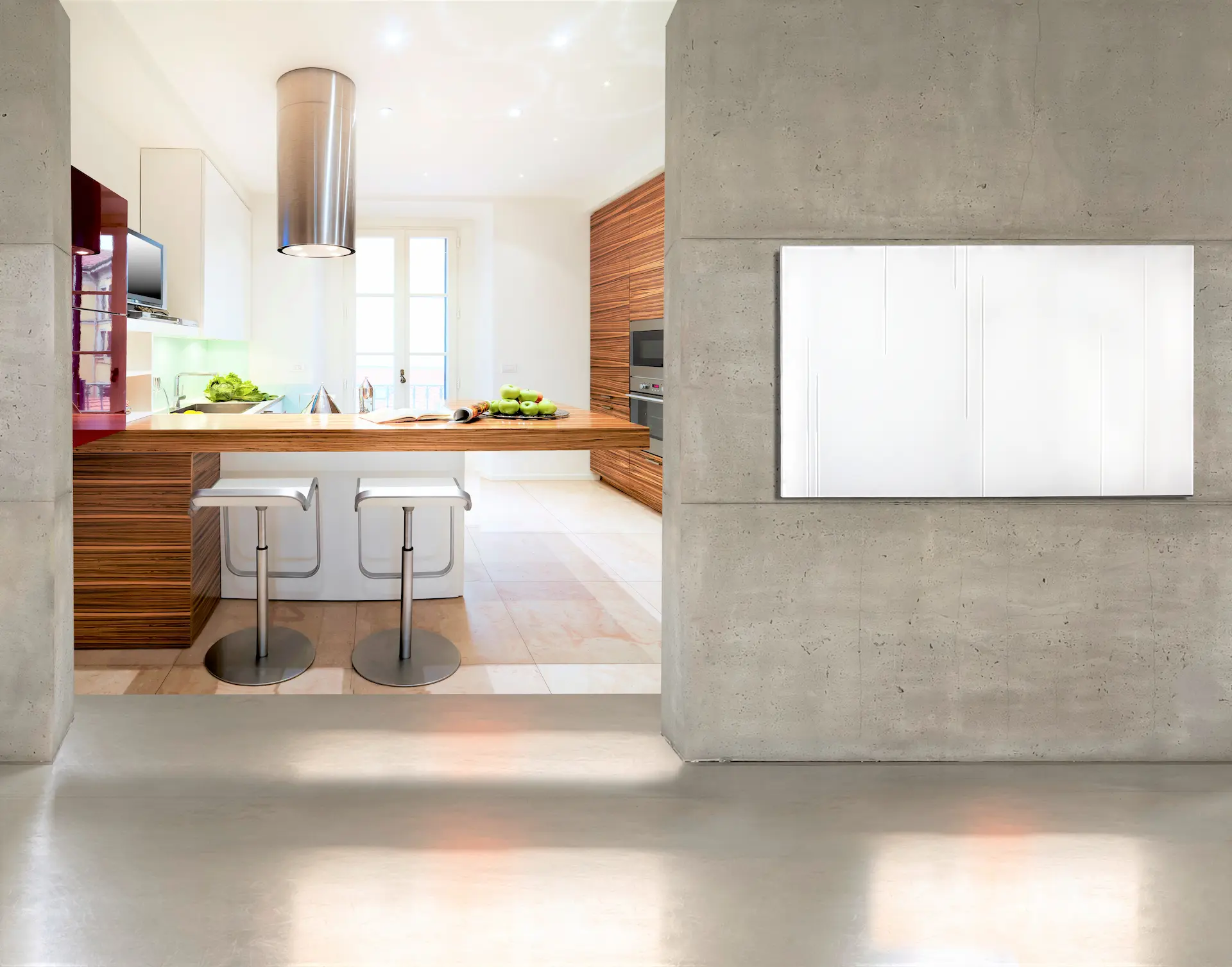 redwell-heizung-glas-exclusive-line-sesto-kueche-weiss